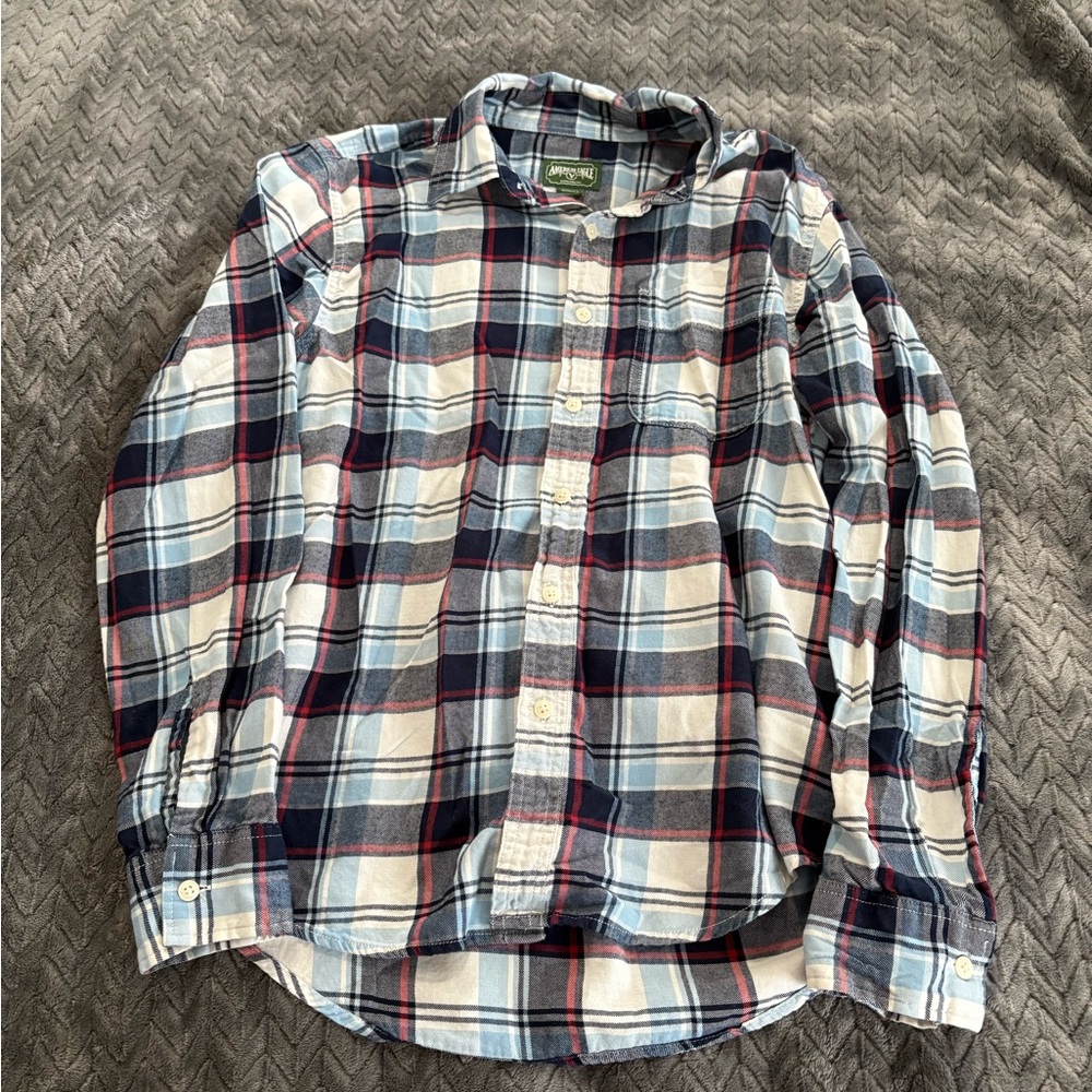Plaid Button-Down Shirt